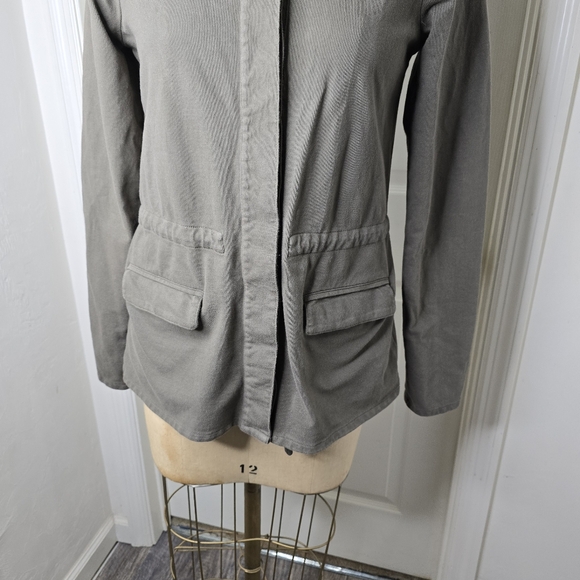 James Perse womens olive cotton LIGTH jacket button front L - Picture 9 of 14
